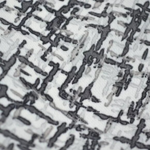 Kenar Layered Flowy Pewter Gray-Black White Dress Tank Top Sleeveless Blouse XL - Picture 5 of 7